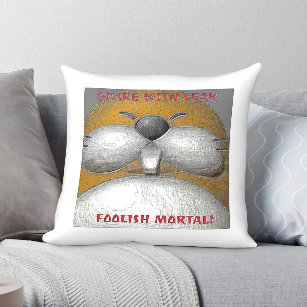 Monty Mole Quake With Fear Pillowcase Polyester Linen Velvet Pattern Zip Decorative Pillow Case Bed Cushion Cover