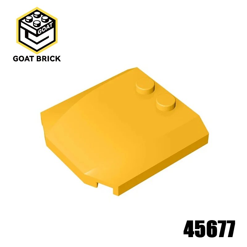 10Pcs MOC Parts 45677 Wedge Slope Curved 4 x 4 x 2/3 Triple Curved Compatible Bricks