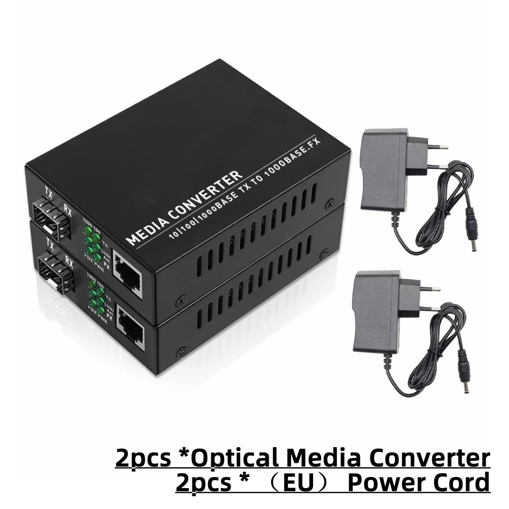 ZoeRax Convertisseur Média Gigabit SFP LC Multimode 10
