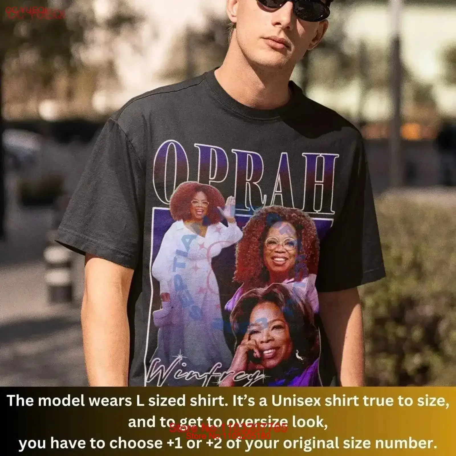OPRAH WINFREY T Shirt Homage Fan Winfre vintage Washed streetwear designer clothes Comfortable Top For Everyday Wear  vintage
