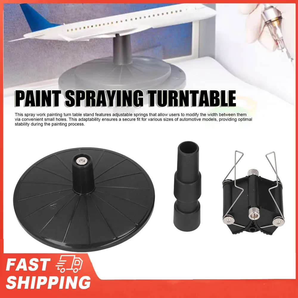 Spray Work Painting Stand Elevated Design Paint Spraying Turntable Rugged Customizable Height Settings ABS for Airplane