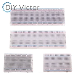 1pcs NEW MB-102 MB102 Breadboard 830 Point Solderless PCB Bread Board White/Transparent Test Develop DIY For Arduino