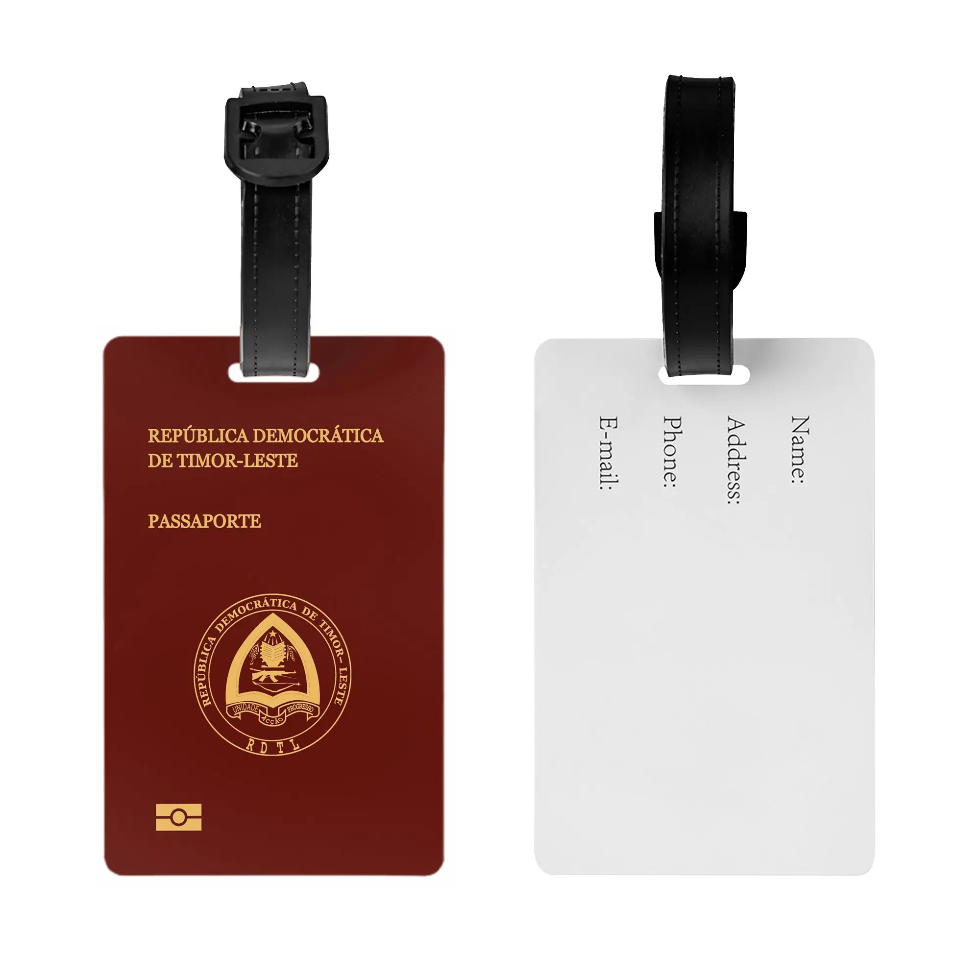 East Timor passport Luggage Tag  Travel Bag Suitcase Privacy Cover ID Label