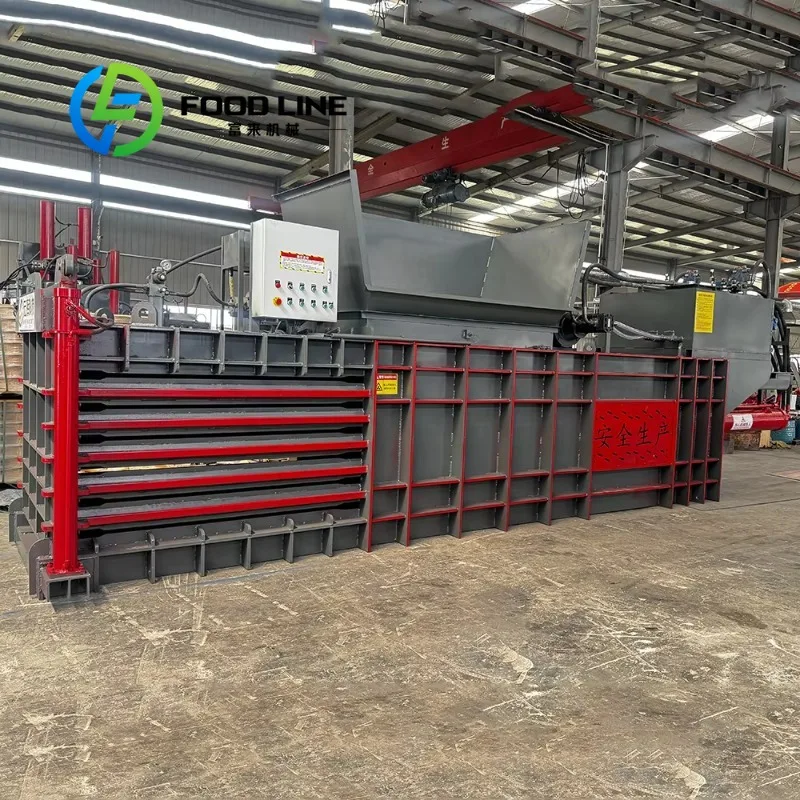 Horizontal Hydraulic Baler Continuous Feed Waste Compression Unit For Printing Factory Waste Paper Recycling Baling Operation