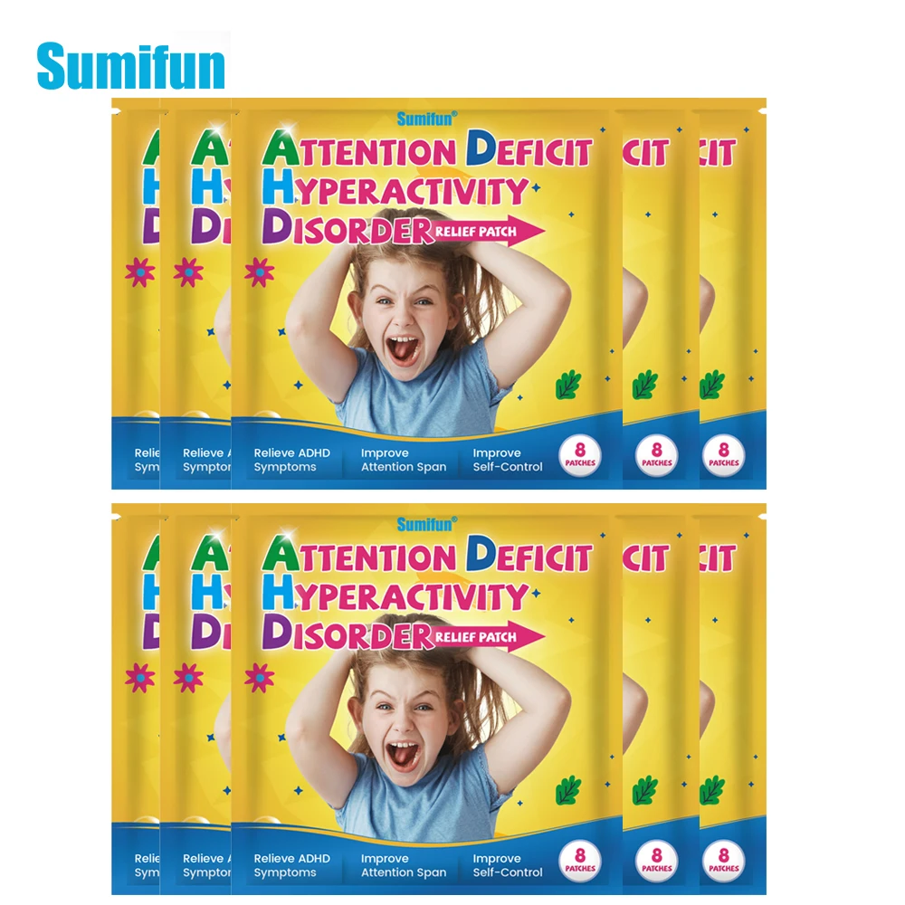 

8/24/48/80Pcs Sumifun Hyperactivity Treatment Patch Pediatric ADHD Kids Sticker Focus Attention Decompression Medical Plaster