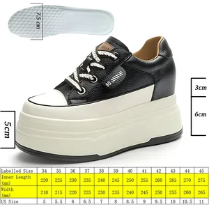 Fujin 9cm Bò nữ chính hãng Phụ nữ lưu hóa Nền tảng Skate Skate Boarding High Brand Humps Shoes Summer 8 Nền tảng Bán hàng chính Bota - №8