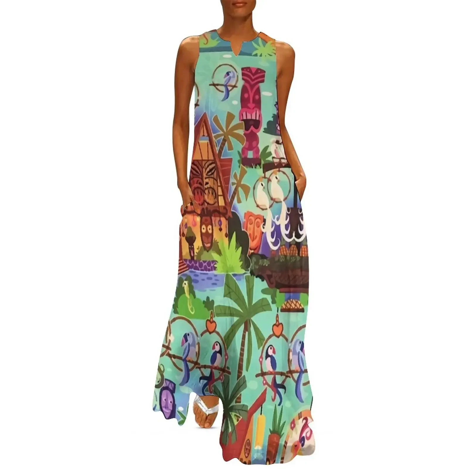 

The ORIGINAL Enchanted Tiki Room Collage - Long Dress evening dress women's summer clothing 2025 Dress