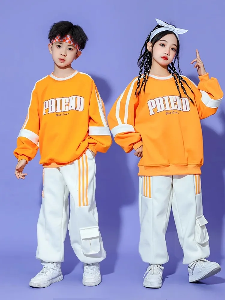 Children's Cheerleading Performance Clothing Hiphop Street Dance Children's Clothing Trendy Brand Autumn Primary School Games Op