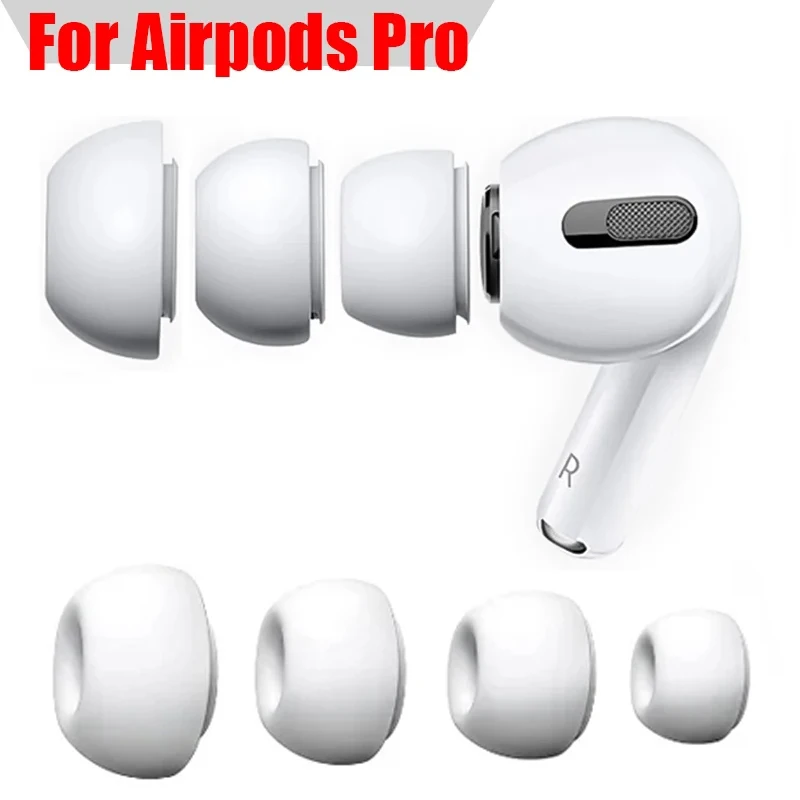 4 paires d'embouts d'oreille pour Airpods Pro 1ère 2ème génération, réduction du bruit, oreillettes en Silicone, couvercle de bouchon d'oreille XS/S/M/L, bouchon d'oreille