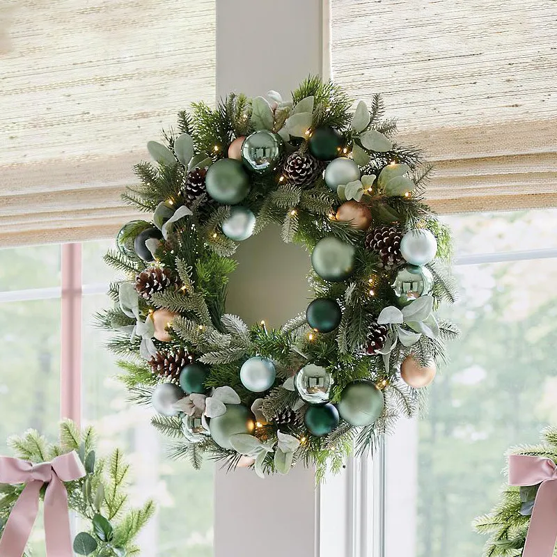 Christmas decoration scene arrangement rattan pendant door decoration wreath shopping mall hotel window ornament creative gift