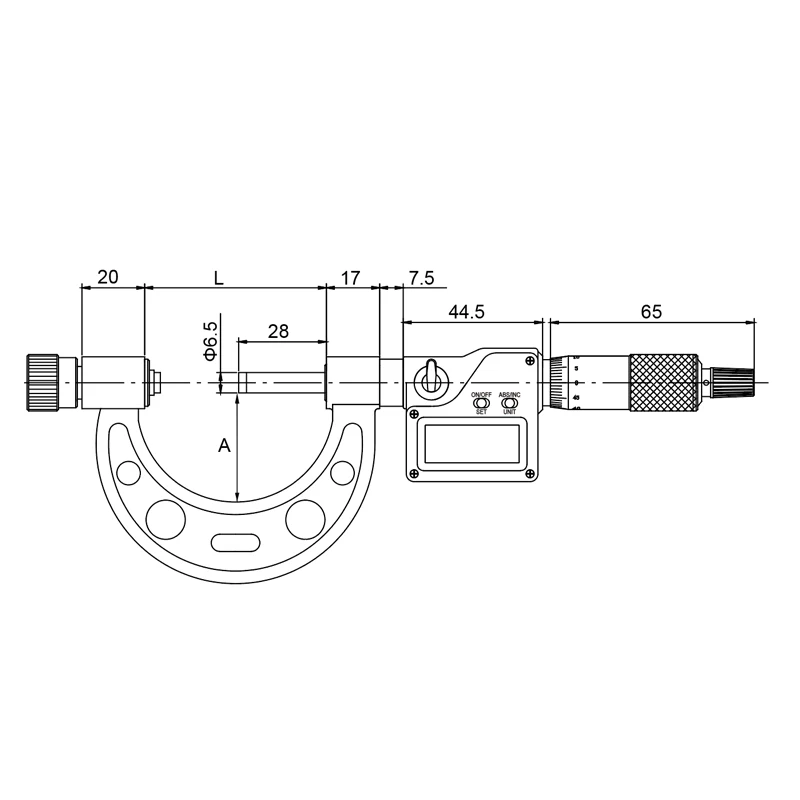 XIBEI replaceable outside diameter micrometer 0-150mm 150-300mm 0-6in 6-12Inch  digital display Micrometers with Interchangeable