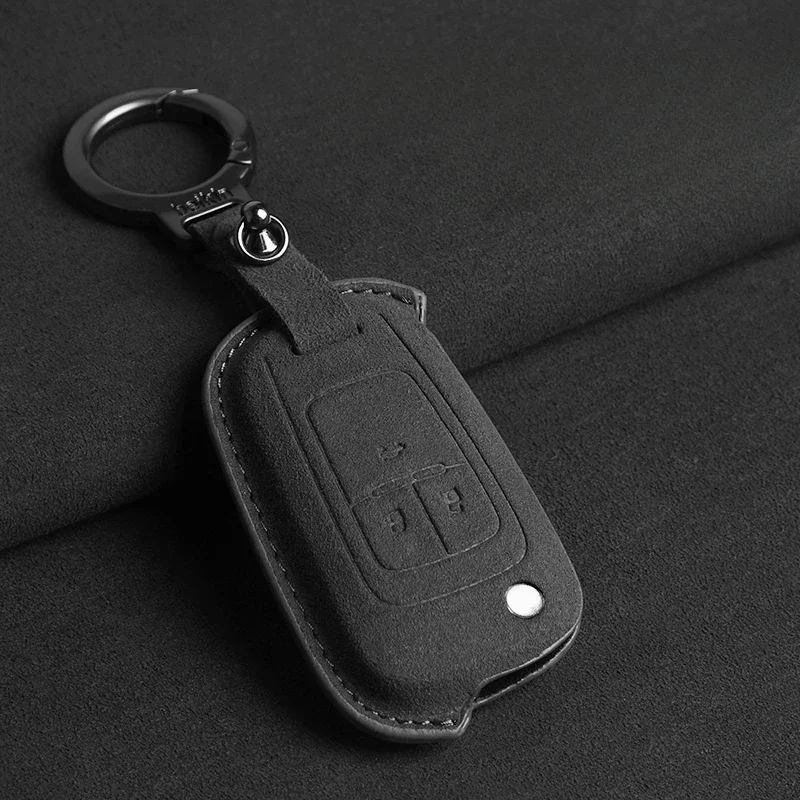 Suede Car Flip Key Case Cover Shell for Chevrolet Cruze Aveo Trax Sail Malibu Captiva Opel Vauxhall Astra J Corsa Insignia Mokka