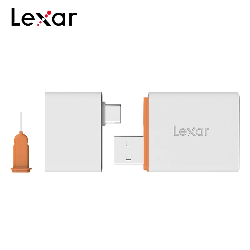 Lexar USB 3.1 Card Reader 2-in-1 nCARD NM Memory Card Up to 90MB/s & MicroSD Card 170MB/s Type-A Type-C Multifunction Reader