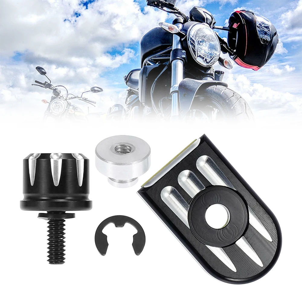 Motorbike Seat Bolt Tab Screw Quick Mount Knob Nut Cover Kit for Harley Dyna Sportster Softail