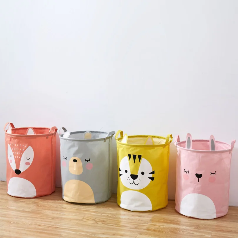 Cartoon rabbit ear Bear Laundry Hamper Clothes Storage Basket Home decoration storage barrel kids toy organizer bucket panier