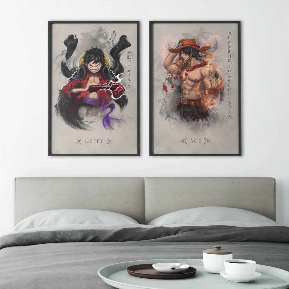 

ONE PIECE Luffy Canvas Artwork Painting Modern Home Decoration Decorative Paintings Children Anime Wall Art Pictures