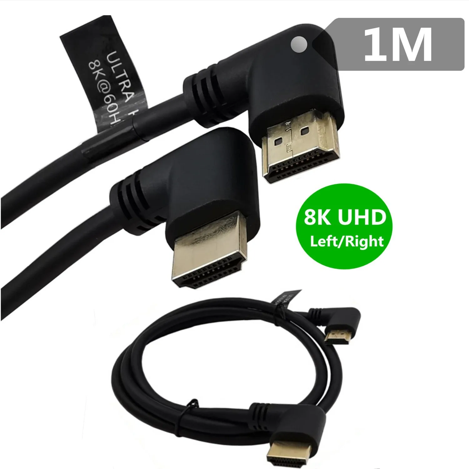 8K 48Gbps kabel HDTV 2.1 90/270 stopni łokieć do kąt nachylenia HDMI-kompatybilny do kabel HD 8K @ 60Hz do telewizora projektor do komputera laptopa