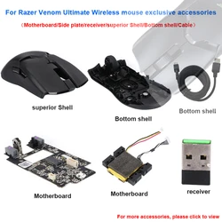 Carcasa de ratón para Razer Viper Ultimate Edition, placa base de batería, receptor, Cable de rodillo, botón lateral pequeño, piezas de placa de carga