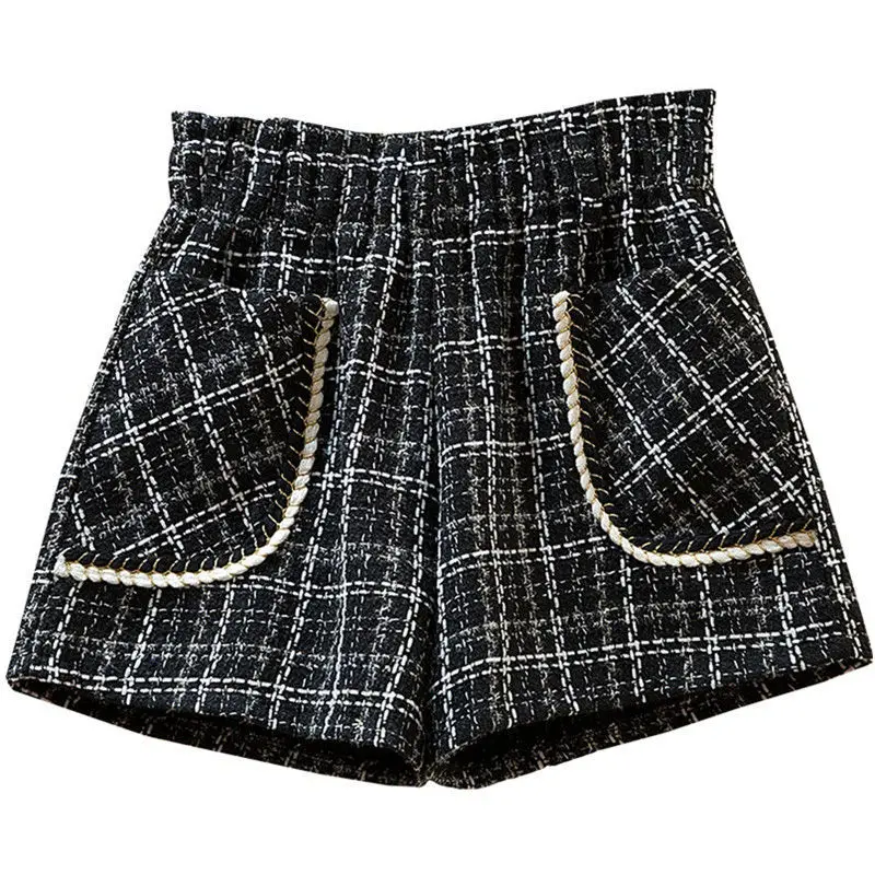 2024 Spring Girls Fashion Plaid Shorts Baby Kids Children Clothes 100-160cm