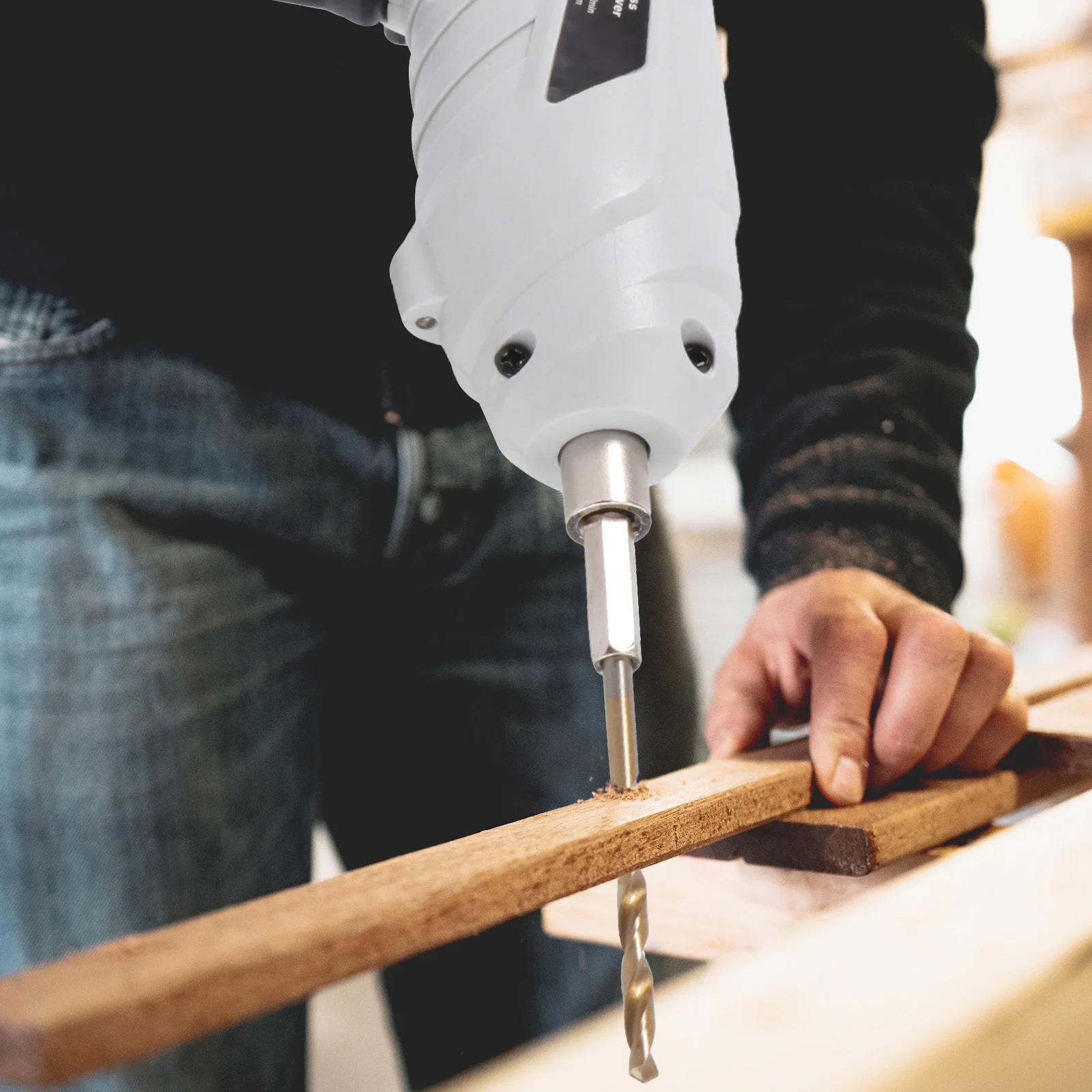 

10Pcs Rechargeable Mini Electric Drill Set Lithium Screwdriver Drill Kit Ergonomic Lightweight Portable for Home DIY