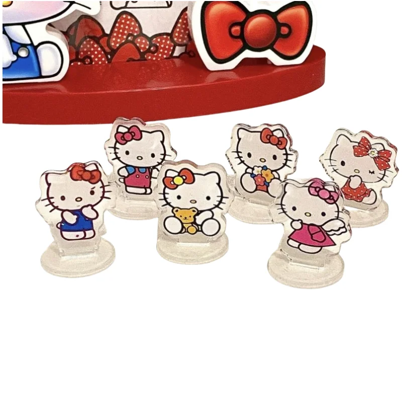 Olá Kitty Animação Stand Cartoon, Acrílico transparente Decoração Desktop, Criativo Periférico, Kawaii, Bonito, Presente de Aniversário, Novo