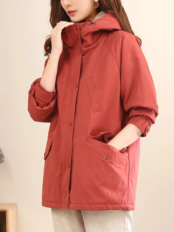 Abrigo Acolchado de Algodón para Mujer, Forrado de Lana, de Longitud Media, Talla Pequeña, Marca Outlet
