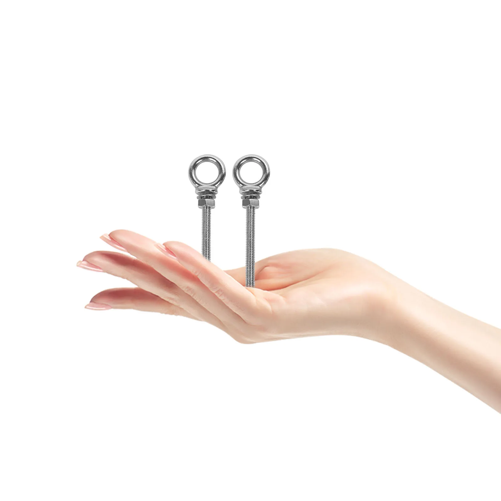 316 الفولاذ المقاوم للصدأ رفع مسامير العين مع المكسرات دائم هوك الترباس M10 * 100 M8 * 80 M6 * 60 حلقة المسمار السحابات للاستخدام الصناعي #4