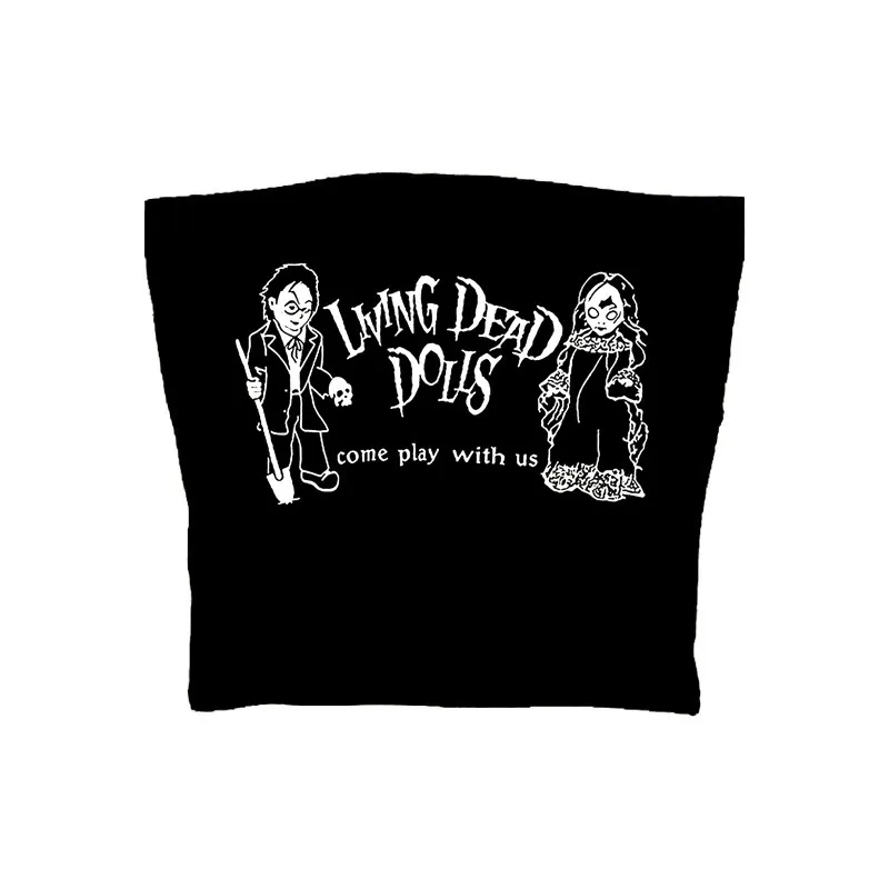 

Панк-фигурка Графика Слинг для девочек Топ Винтаж Готический женский корсет 2000-х годов Детская футболка Y2k Сексуальная рубашка с принтом Harajuku Emo Girl Укороченные топы