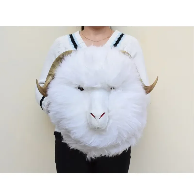 for Cow Head Faux Fur Wall Hanging Decor Custom Size Color Home Living Room Bedroom Art Chinese New Year Christmas Diwali