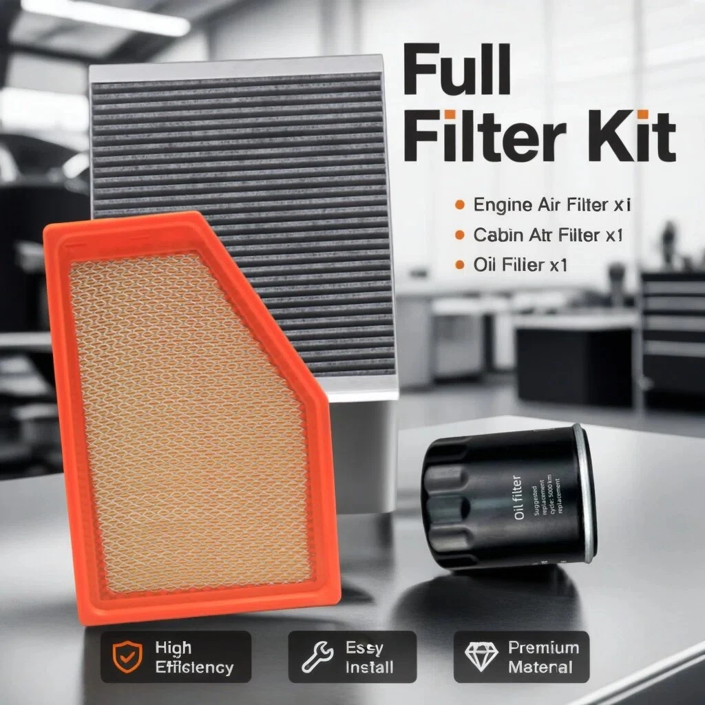 3pcs Filter Set For For BUICK VELITE 5 SR1 1.5T EREV 2017 2018 2019 CHEVROLET VOLT Cabin A/C Air Engine Oil Filter Kit 23437180