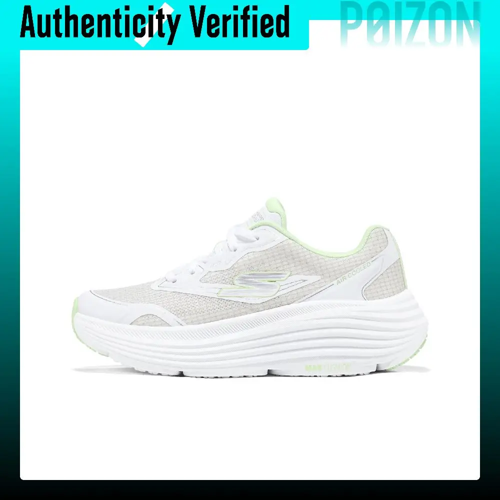Skechers Sport Breathable Support Rebound Low top Casual Running Shoes Women's White Green 129472-WMNT