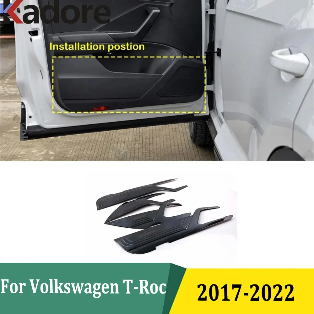 

Для VW Volkswagen T-Roc TROC 2017-2021 2022, дверная антигрязная накладка, противоударная накладка, защитный чехол для двери, аксессуары для салона автомобиля