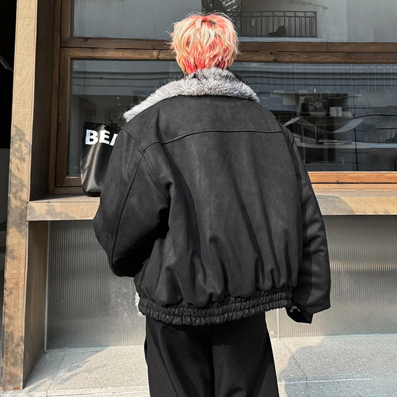 LUZHEN 2025 hiver nouvelle haute qualité épaissi chaud fausse fourrure doublure rembourré manteau hommes mode beau rue Parka veste JY5388