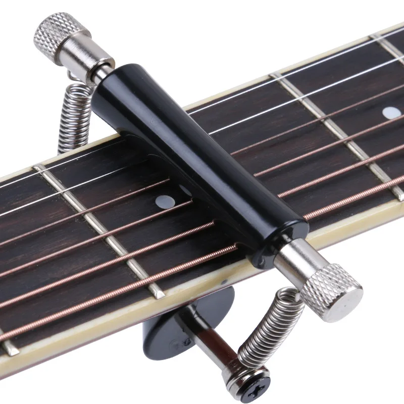 

Guitar Rolling Capo Soft Rubber Stainless Steel Universal Sliding Capo for 4 To 6 String Guitars