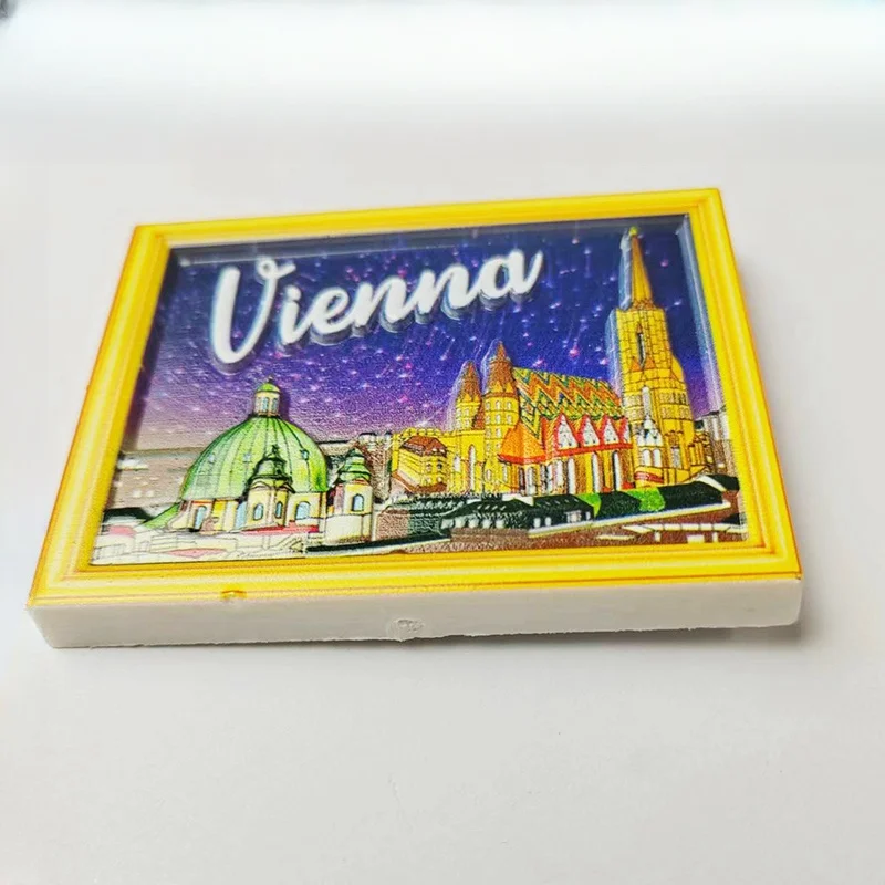 Vienna Austria tourist souvenir refrigerator sticker 3D three-dimensional home decoration items hand-painted collection gifts