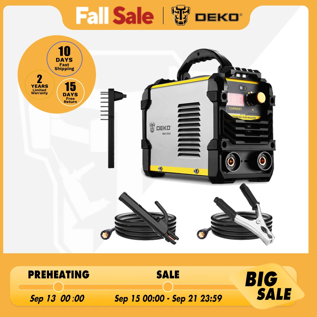 

DEKO MMA Series 160/200 Amp Welding Working Lightweight Efficient DC Inverter ARC Welder 220V IGBT MMA Welding Machine