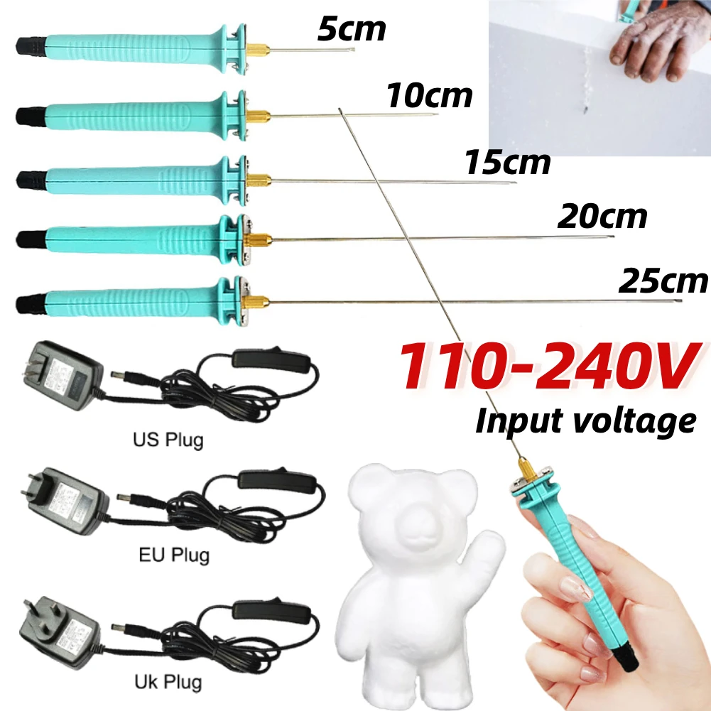 

25cm/20cm/15cm Foam Cutter Pen Electric Foam Cutting Tool Hot Wire Cutter Pen Portable Fast Heating for Styrofoam Foam Cutting