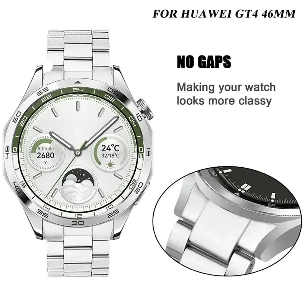 22mm No Gaps Bracelet Strap For HUAWEI WATCH GT 4 46mm Metal Stainless Steel Band GT4 46 Replacement Metal Watchband Accessories image 2