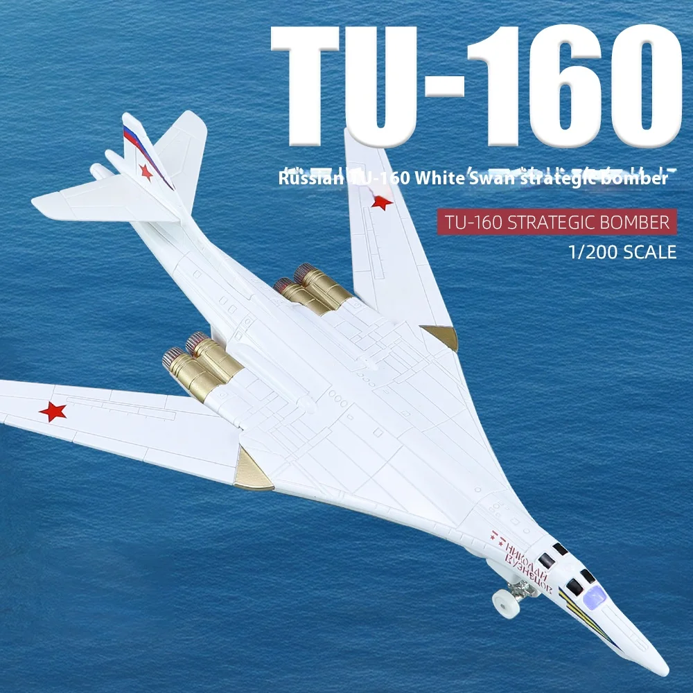 

Масштаб 1/200 TU-160, модель стратегического бомбардировщика дальнего действия с дисплеем, коллекция украшений, военный фанат, подарок, игрушки на Хэллоуин