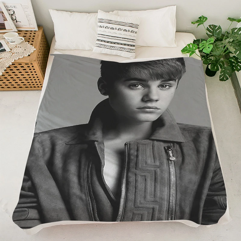 

Custom Blanket S-Justin Biebers Anime Blankets Microfiber Bedding King Size Blanket Fluffy Soft Blankets Warm Nap Blanket Downy