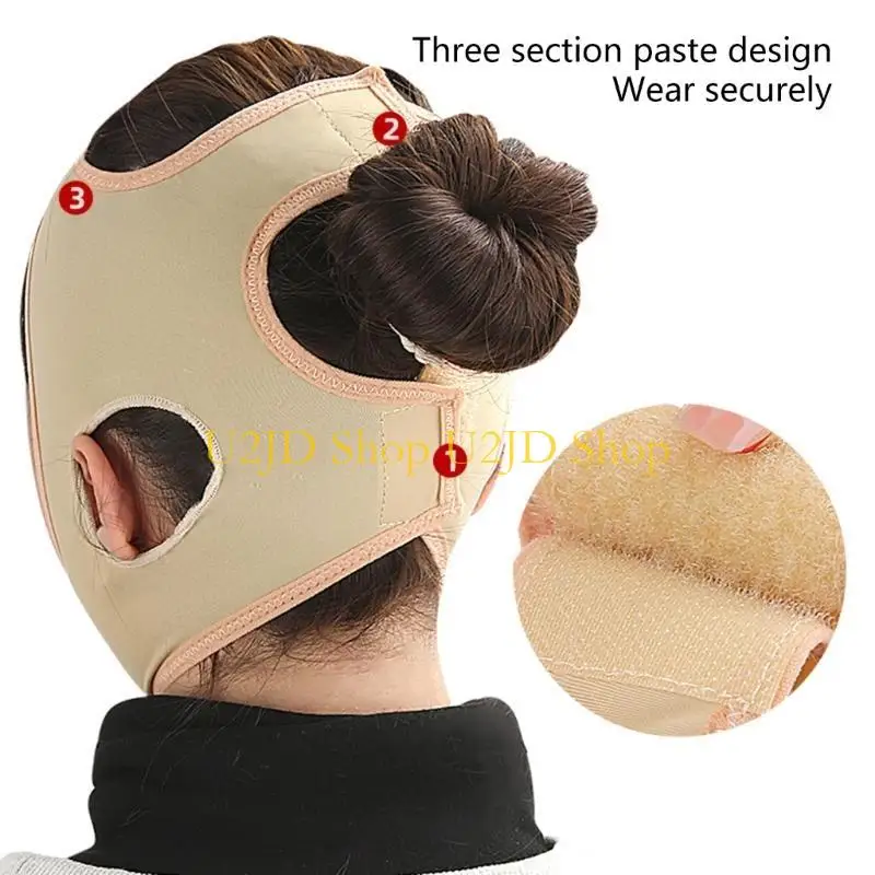 U2JD Tái sử dụng Dây đeo giảm béo, Mặt nạ v, Băng nâng mặt, Chin Up Bản vá quà tặng