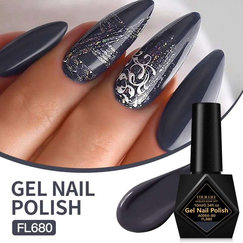10 ml Vier Lelie 162 Kleuren Nagel Gel Polish Semi Permanente Nail Art Manicure Losweken LED UV Gel nagel Levert Art Vernis