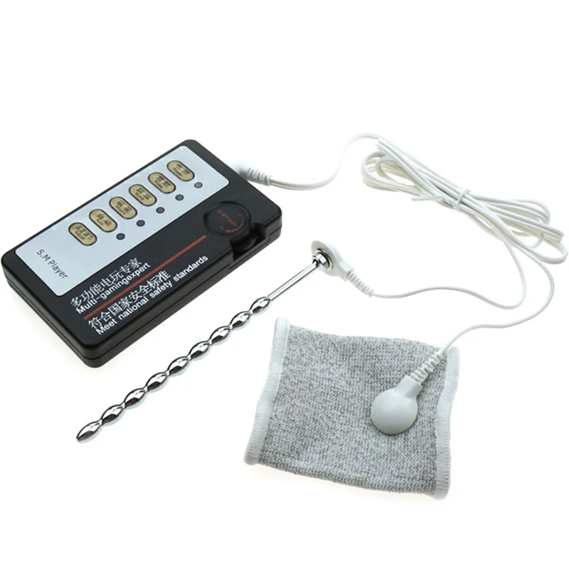 Electro Shock Pulse Kit Electric Urethral Catheter Anal Dildo Vibrator Penis Plug Sex Toys For Men Male Masturbator Penis Sleeve