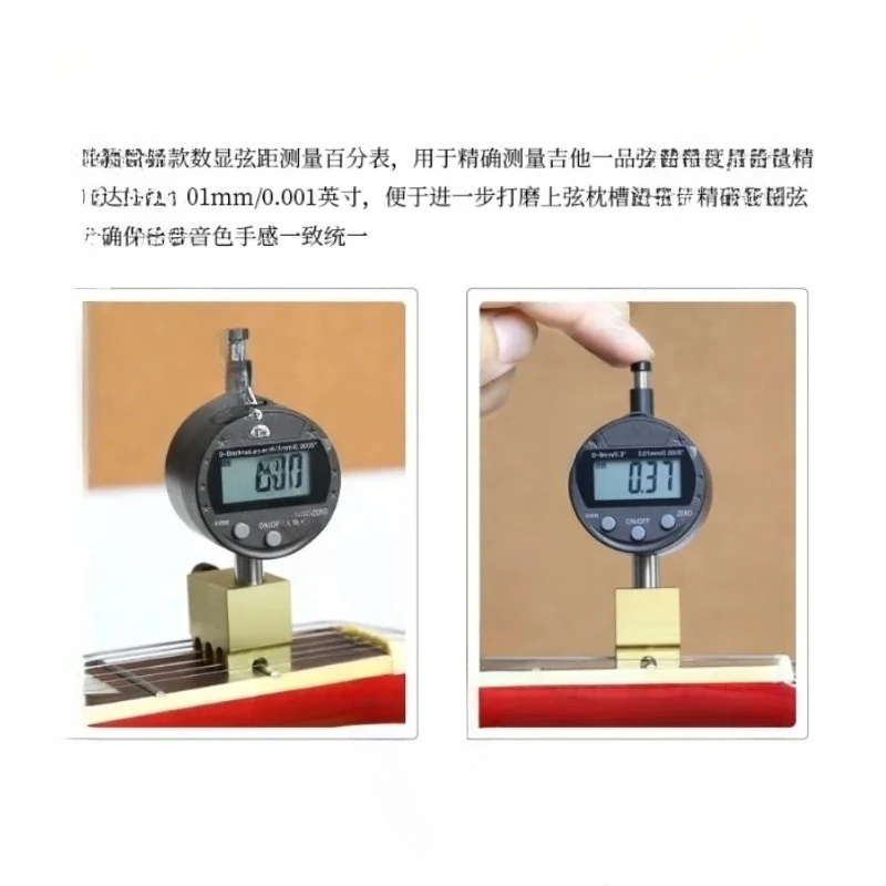 Folk  Guitar, String Pitch Ruler, Height Measurement, Digital Display Dial Meter, Manual Piano Maintenance Tool