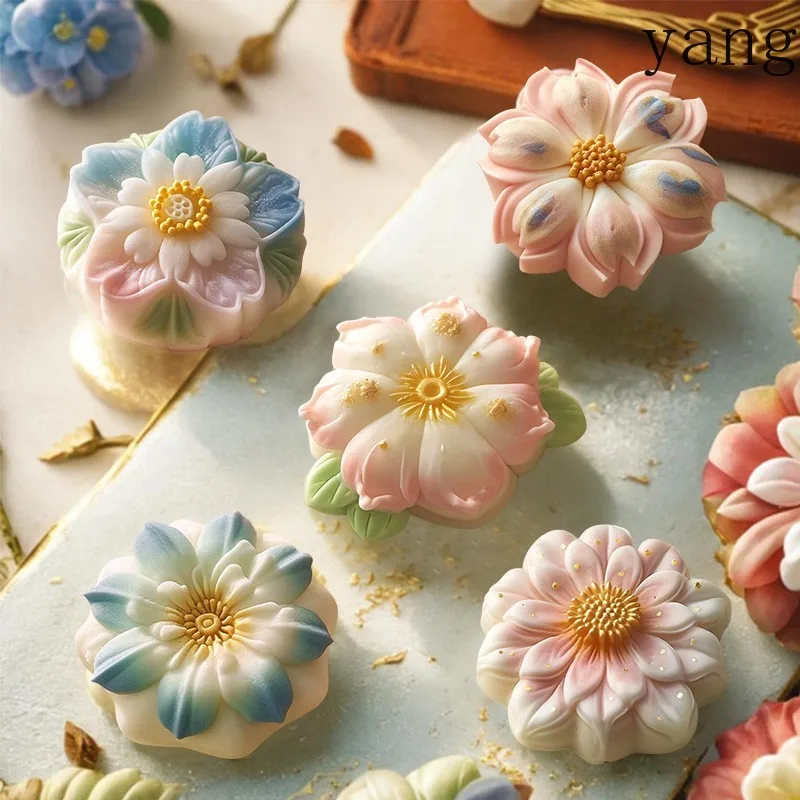 CX cherry blossom shaped glutinous rice cake mold silicone homemade moon cake mung bean cake