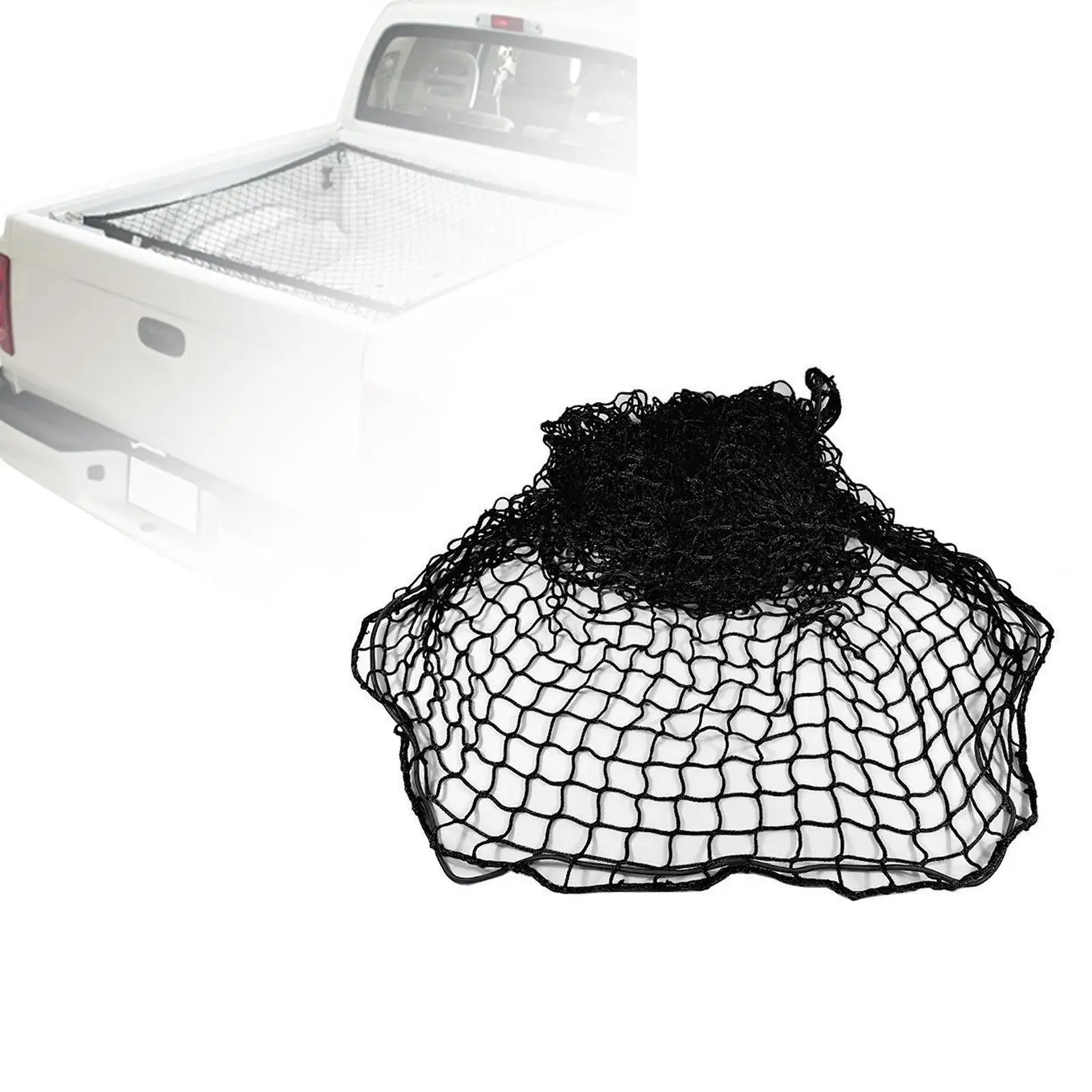 

Generic Cargo Net 2.2x3 M Truck Bed Accessories Holds Large Loads Black Mesh Organizer for Trailer Pickup Bed SUV Roof Rack