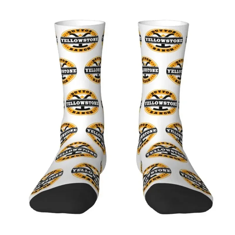 

Yellowstone Mens Crew Socks Unisex Fun Dutton Ranch Spring Summer Autumn Winter Dress Socks