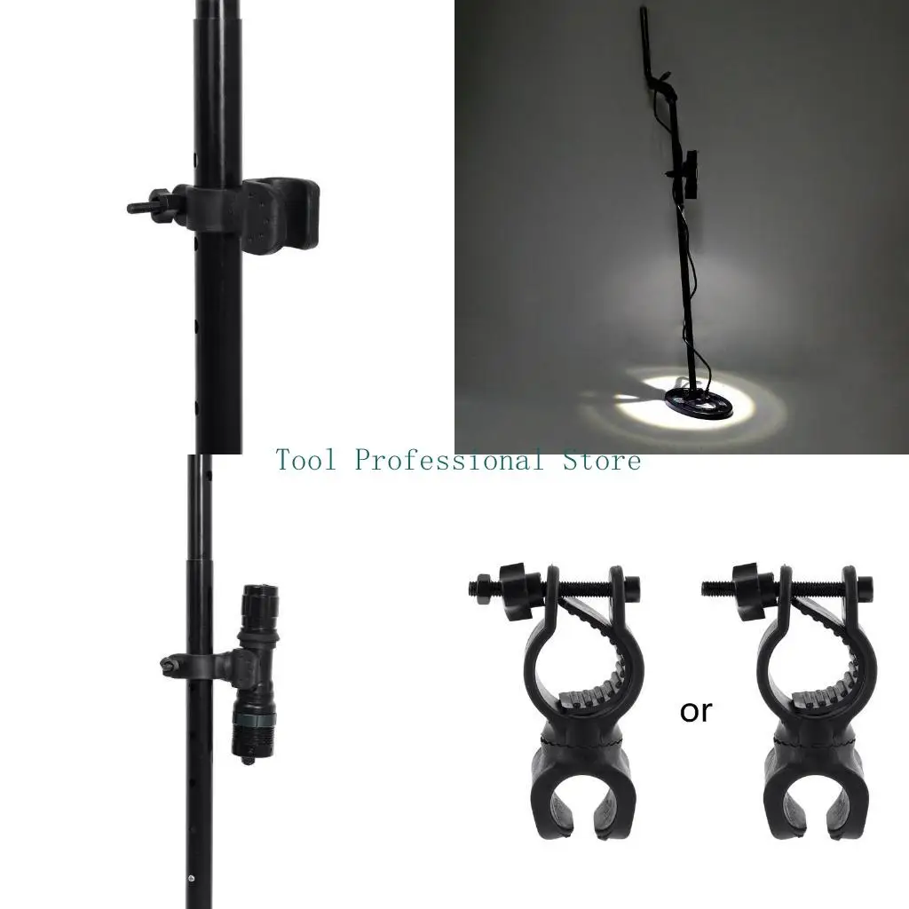 57QF Underground Metal Detector Pinpointer Flashlight Mount Holder 360 degree Rotation Suitable for Universal Detector