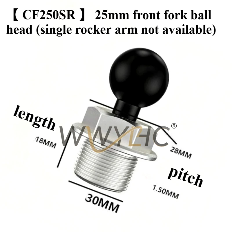 

Suitable for Kaiweige Spring Breeze 250SR/450R Front Fork Ball Head 25mm Aluminum Alloy Base Mobile Phone Bracket Accessories
