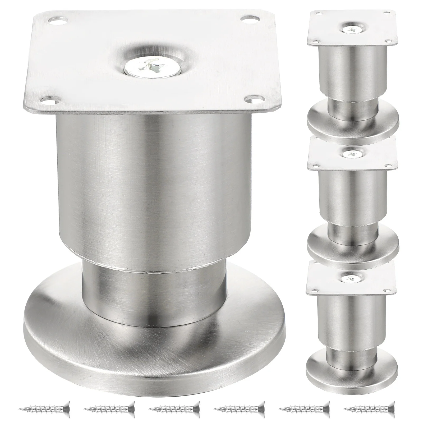 

4Pcs Adjustable Metal Sofa Legs Stainless Steel Furniture Legs Couch Cabinet Replacement Feet Furniture Supplies